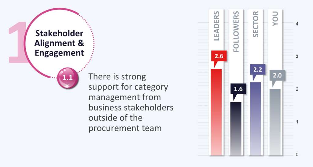 There is strong support for category management from business stakeholders outside of the procurement team